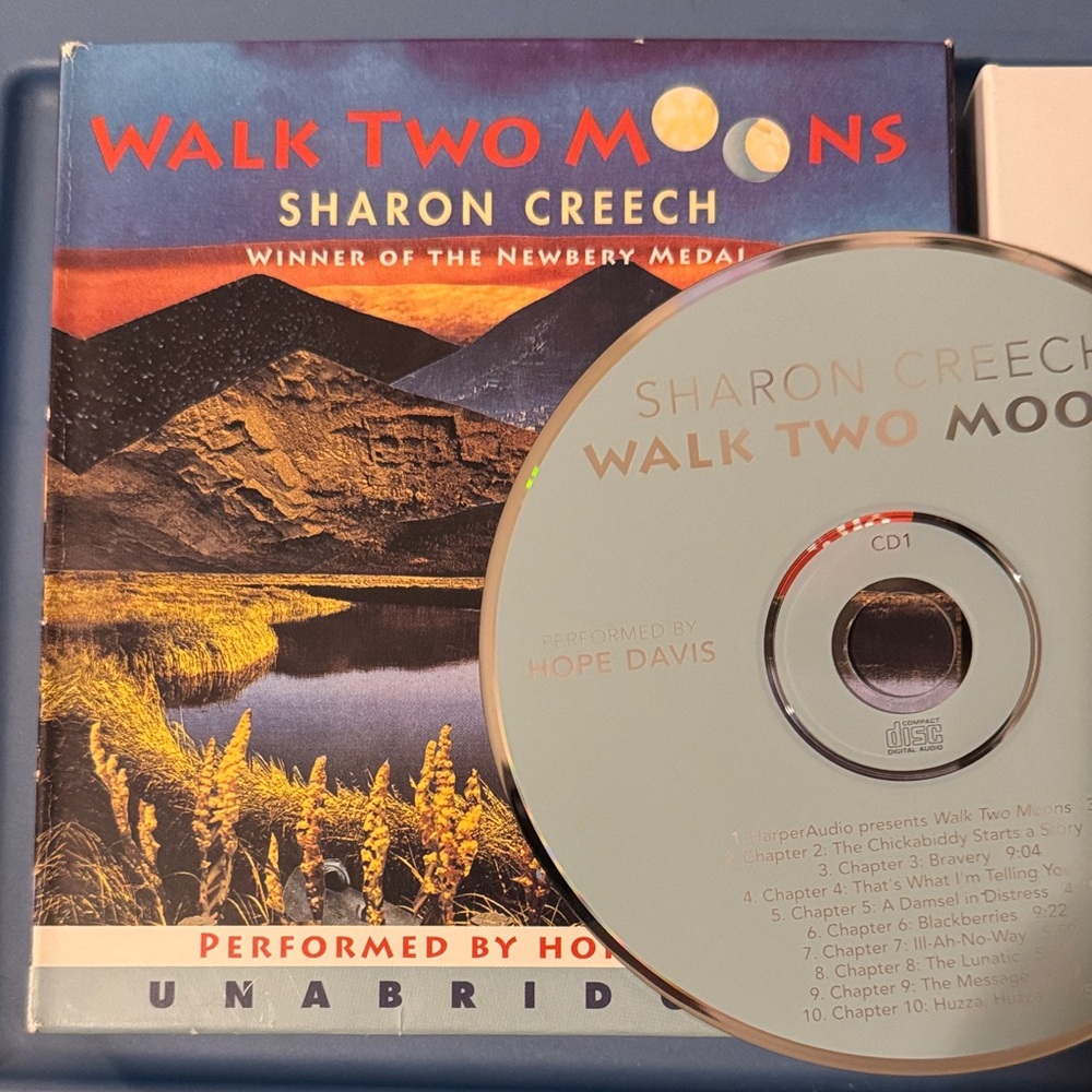 Harper 'Walk Two Moons' Audiobook - Blue and Orange Cover